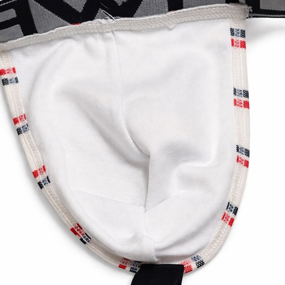 Hawai Small (28-30) Striped Jockstrap Athletic Supporter White Red Black - Picture 7 of 11